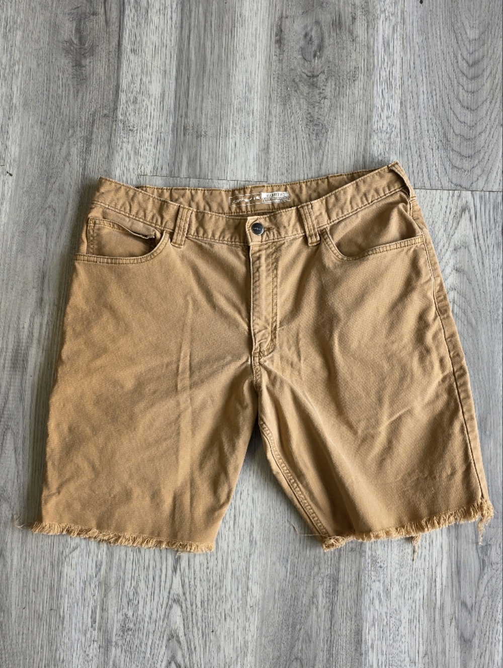 Carhartt Men's Frayed Hem Work Shorts - Brown/Tan